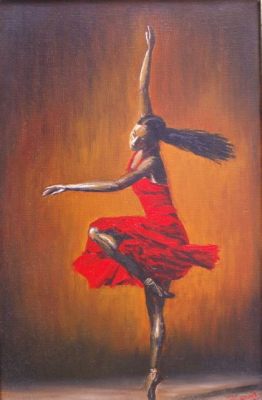 “La Danseuse en Rouge” : Un Tableau Vibrante de Vie et d’Émotion Incontenable !